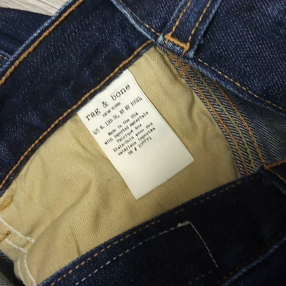 Rag & Bone Dark Blue Denim Jeans - Picture 5 of 5